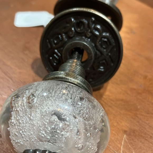 Ornate clear crystal door knobs - Picture 2 of 5